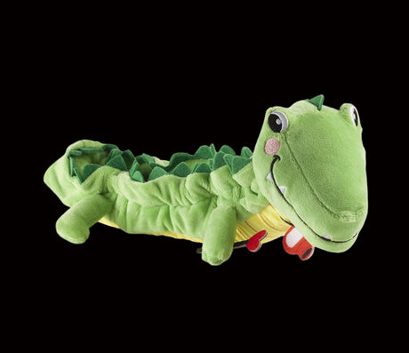 Edea Maxi Blade Buddies green alligator-shaped skate blade cover.