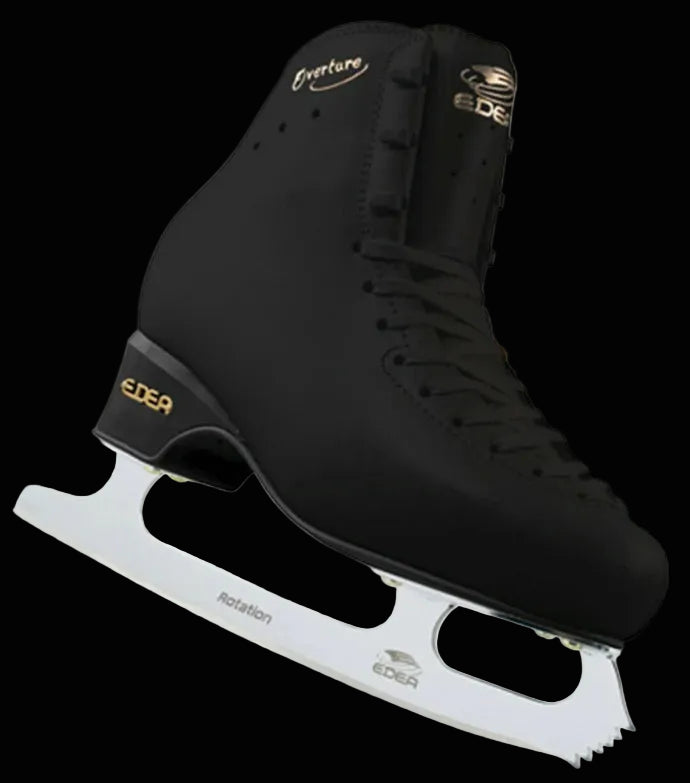 EDEA Overture Figure Ice Skates with Rotation Blade, medium strength, lightweight design, comfortable padded tongue, suitable for intermediate skaters.
