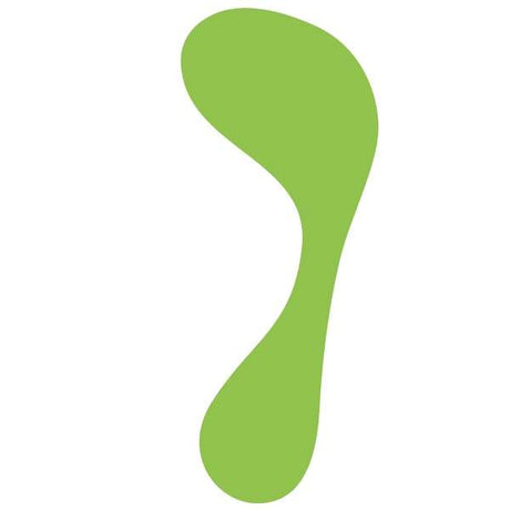 Green footprint graphic representing SIDAS 3FEET SLIM INSOLE.