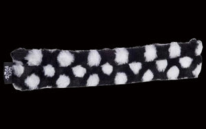 Guardog Soft Paws Fuzzies Blade Soakers with polka dot design for skate blade protection.