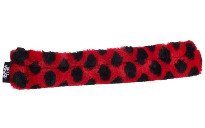 Guardog Soft Paws Fuzzies Blade Soakers in red and black polka dots, for skate blade protection.