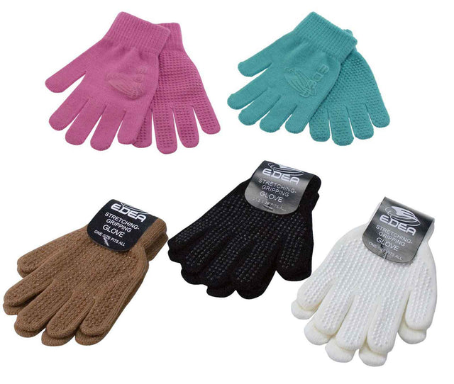 Edea Gripping Skating Gloves in various colors with rubber dot grips for improved comfort and shock absorption.