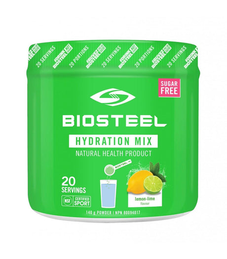 BioSteel Sports Hydration Mix Tub, sugar-free drink mix for energy and hydration.