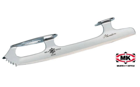 MK Phantom Figure Skate Blades designed for advanced freestyle skaters with side honed and tapered edges.