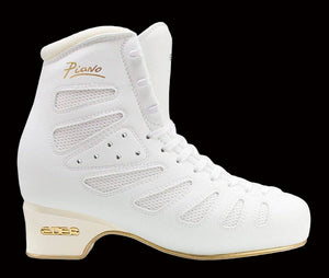 EDEA Piano Figure Ice Skates Boot in white with gold accents.