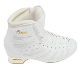 EDEA Piano Figure Ice Skates Boot in white with gold detailing.