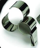 A+R Ref Whistle Metal Finger