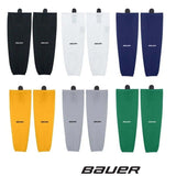 Bauer Flex Hockey Socks in various colors, 100% polyester mesh, durable and breathable.