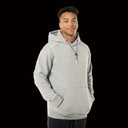 Bauer Ultimate Hoodie in grey with a kangaroo pocket and lined hood.