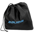 Bauer Hockey Helmet Bag with drawstring enclosure and soft microfiber-like material.