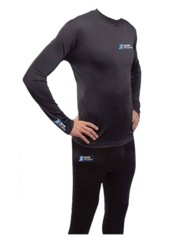 Blue Sports Sweat Set 2 piece in black with logo.
