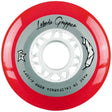 Labeda Gripper Wheels X Soft, red roller hockey wheel with flex-technology design.