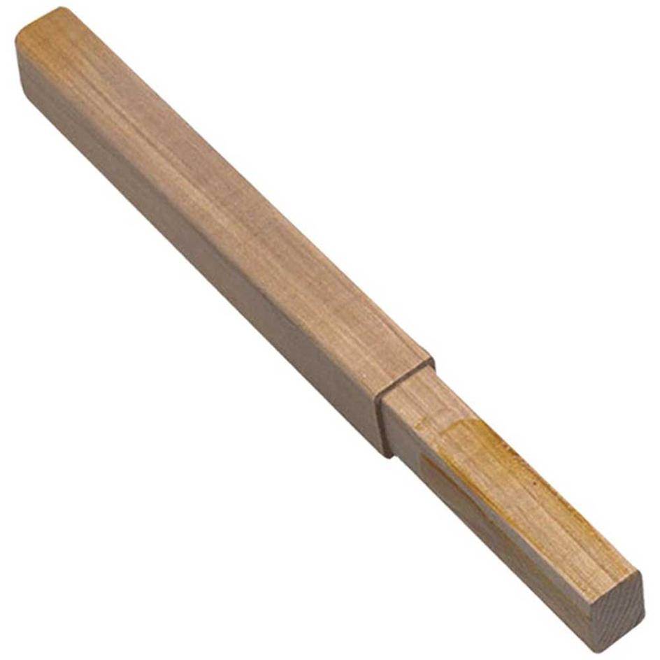 Wooden stick extension for hockey sticks, easily cut for custom length, pre-glued, hard wood, 20cm.