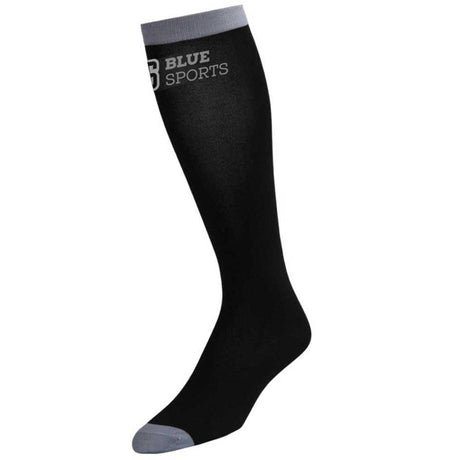 Blue Sports Pro-Skin Knee Socks with COOLMAX® fabric, antifriction toe seam.