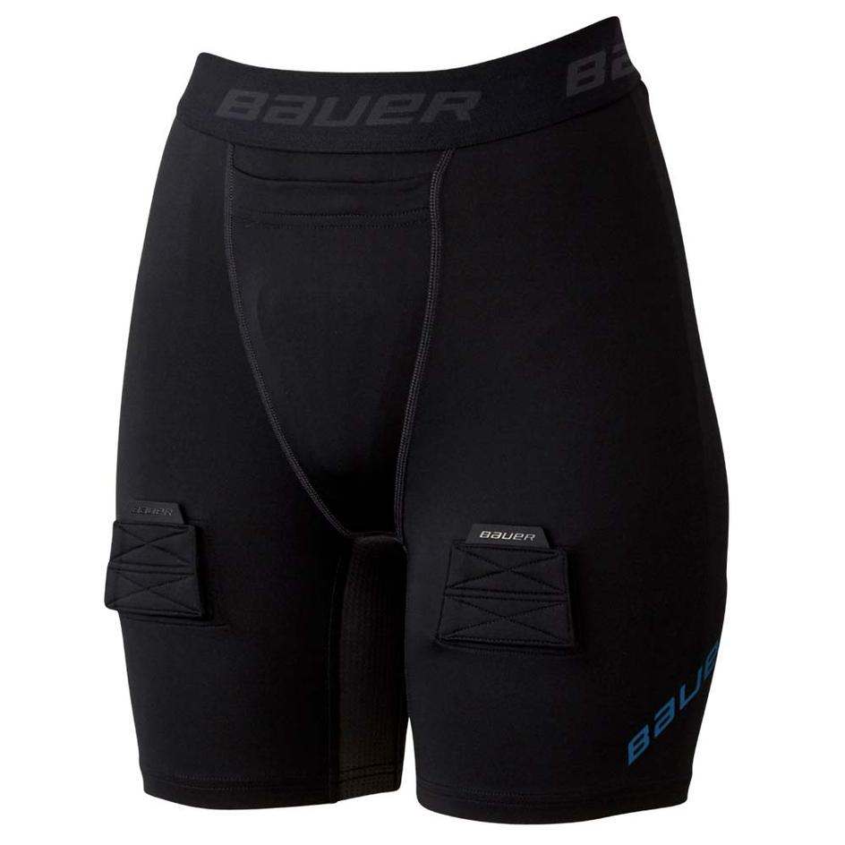 Bauer Senior Compression Jill Shorts with breathable mesh inserts for ventilation.