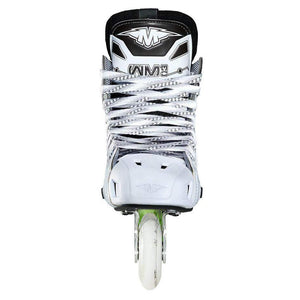 Mission Inhaler WM03 Inline Hockey Skates with asymmetrical toe cap and tru-form tech PU boot.