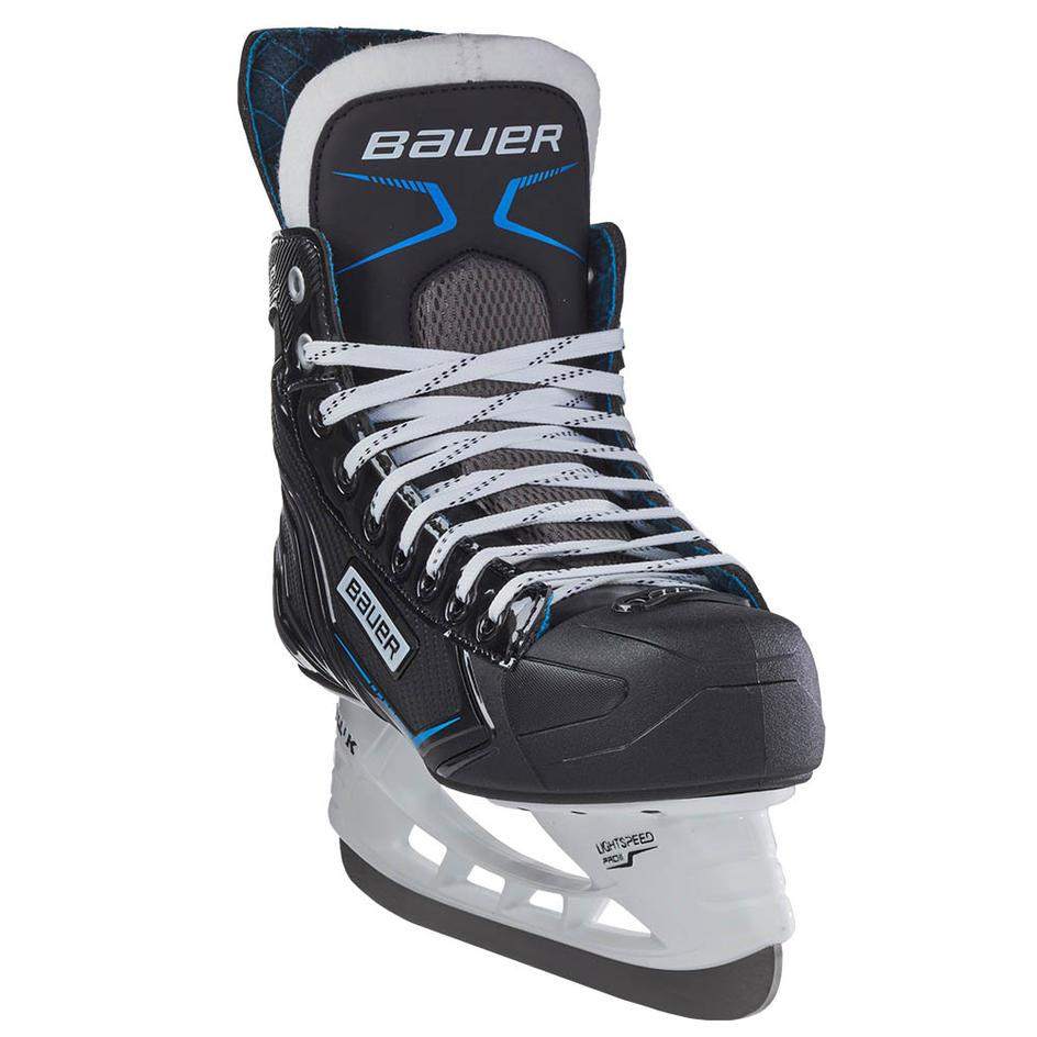 Bauer X-LP Ice Hockey Skates with fleece liner and traditional lacing for beginner skaters.