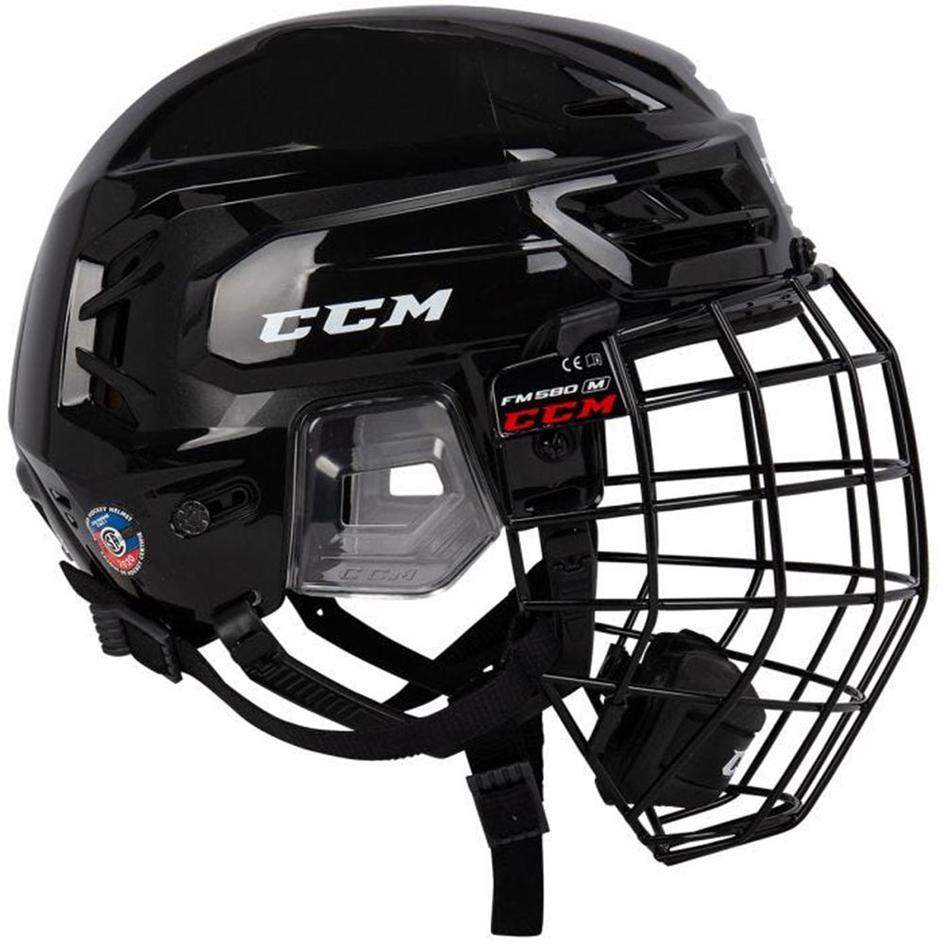CCM 210 Helmet/Combo with dual-layer foam for impact protection and tool-free rear adjustment.