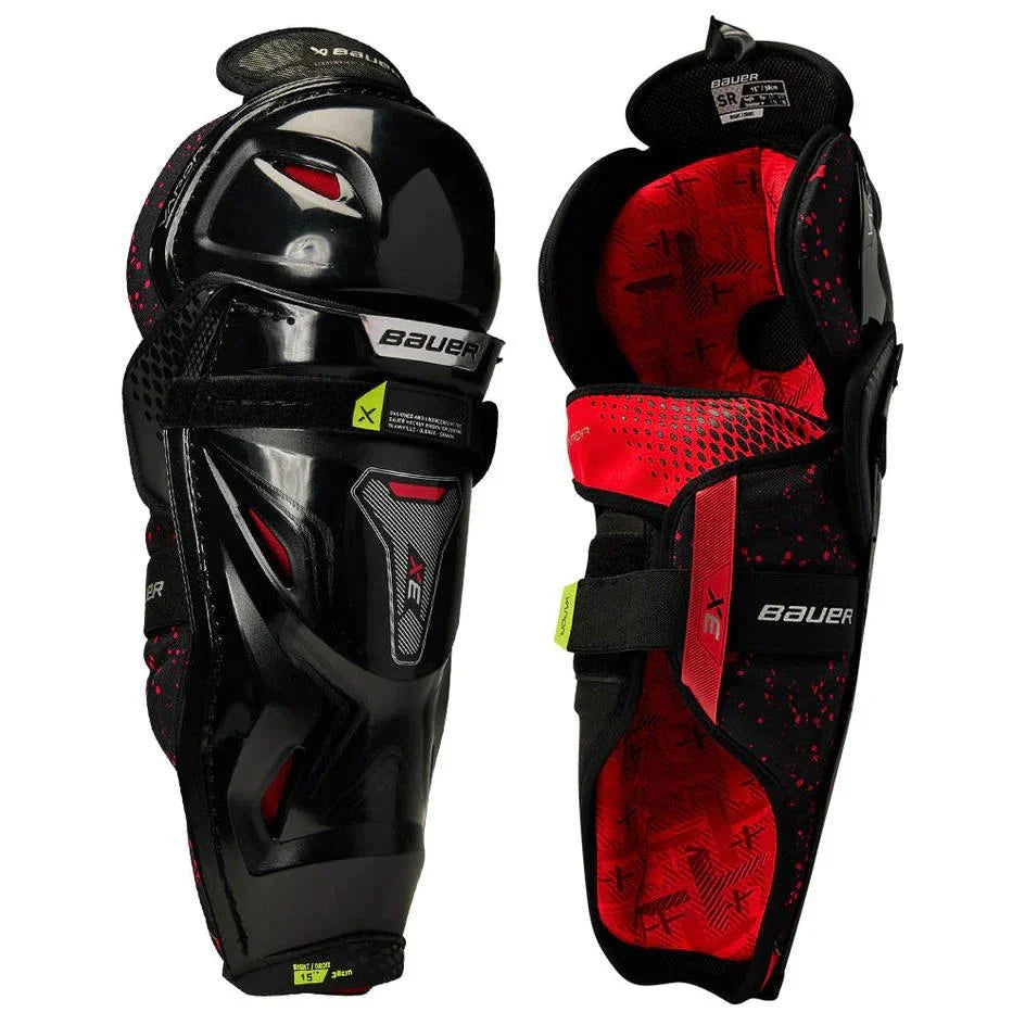 Bauer 3X Shin Pads, lightweight protection, flexible fit, Vapor knee cap, X-Lite Shield, comfort liner, THERMOMAX.