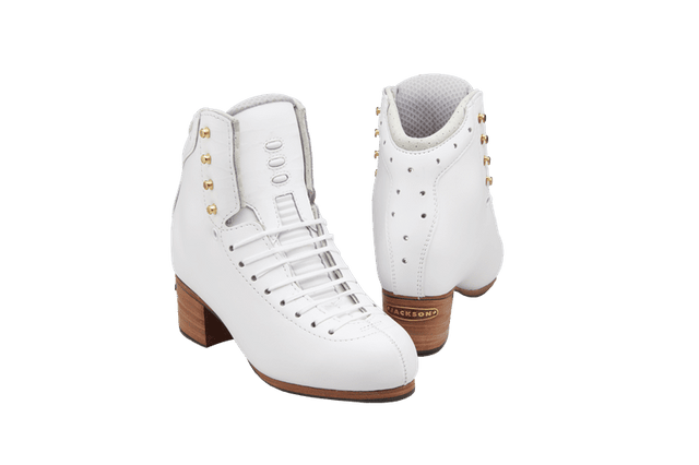 Jackson Elite DJ5300PB white boots with Swarovski crystals and PBX sole.