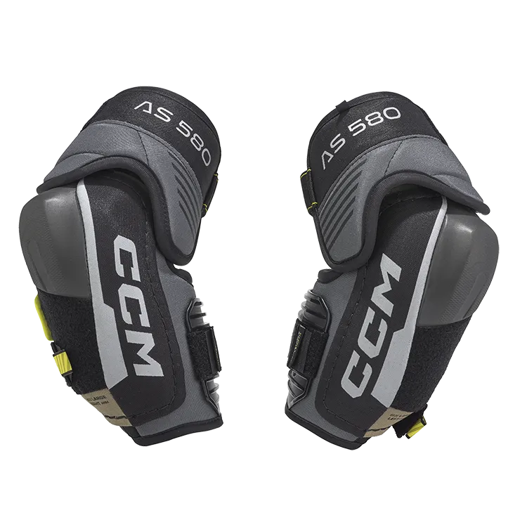 CCM Tack AS-580 Elbow Pads with anatomical shield design and adjustable forearm strap.