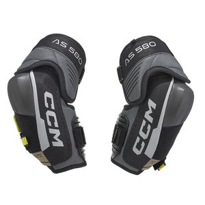 CCM Tack AS-580 Elbow Pads with anatomical shield design and adjustable forearm strap.