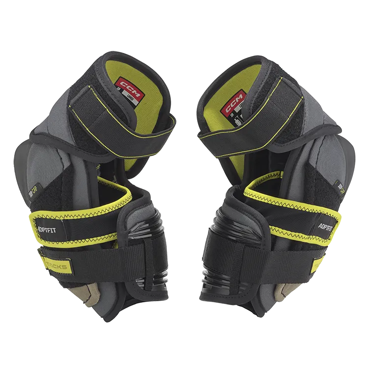 CCM Tack AS-580 Elbow Pads with MAX COVERAGE ASD construction and adjustable forearm strap.