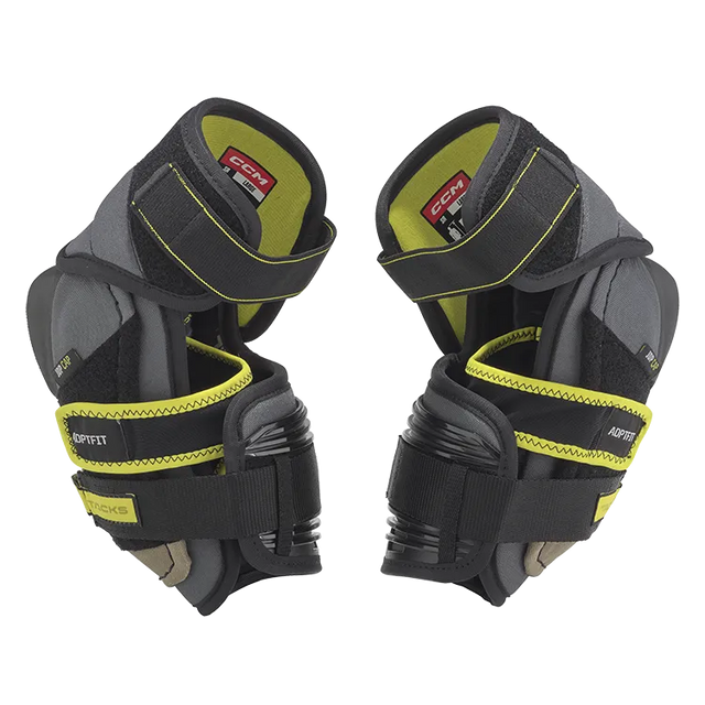 CCM Tack AS-580 Elbow Pads with MAX COVERAGE ASD construction and adjustable forearm strap.