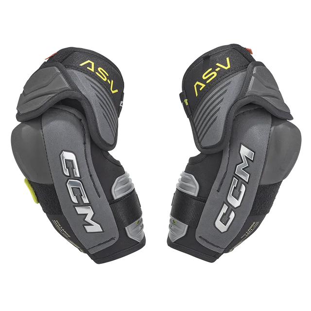 CCM AS-V Elbow Pads with anatomical shield design for optimal protection and mobility.