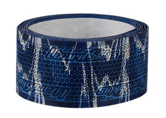 Lizard Skins Grip Tape roll for hockey sticks, 0.5 mm thick, blue patterned surface.