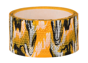 Lizard Skins Grip Tape for hockey sticks, yellow and black pattern, 0.5mm thick, 39in roll.