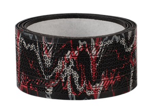 Lizard Skins Grip Tape for hockey sticks, black and red patterned, 39in roll with adhesive back.