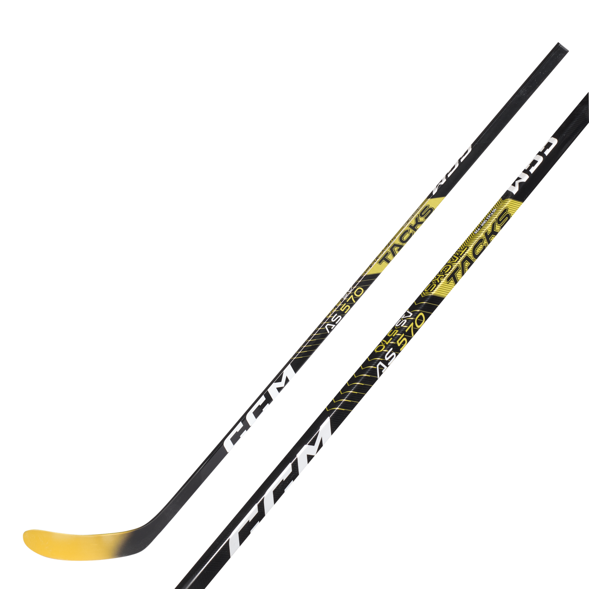 CCM Tacks AS 570 Hockey Stick with mid-kickpoint and Ultra Attackframe blade.