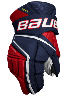 Bauer Vapor Hyperlite Hockey Gloves featuring lightweight design and advanced protection.