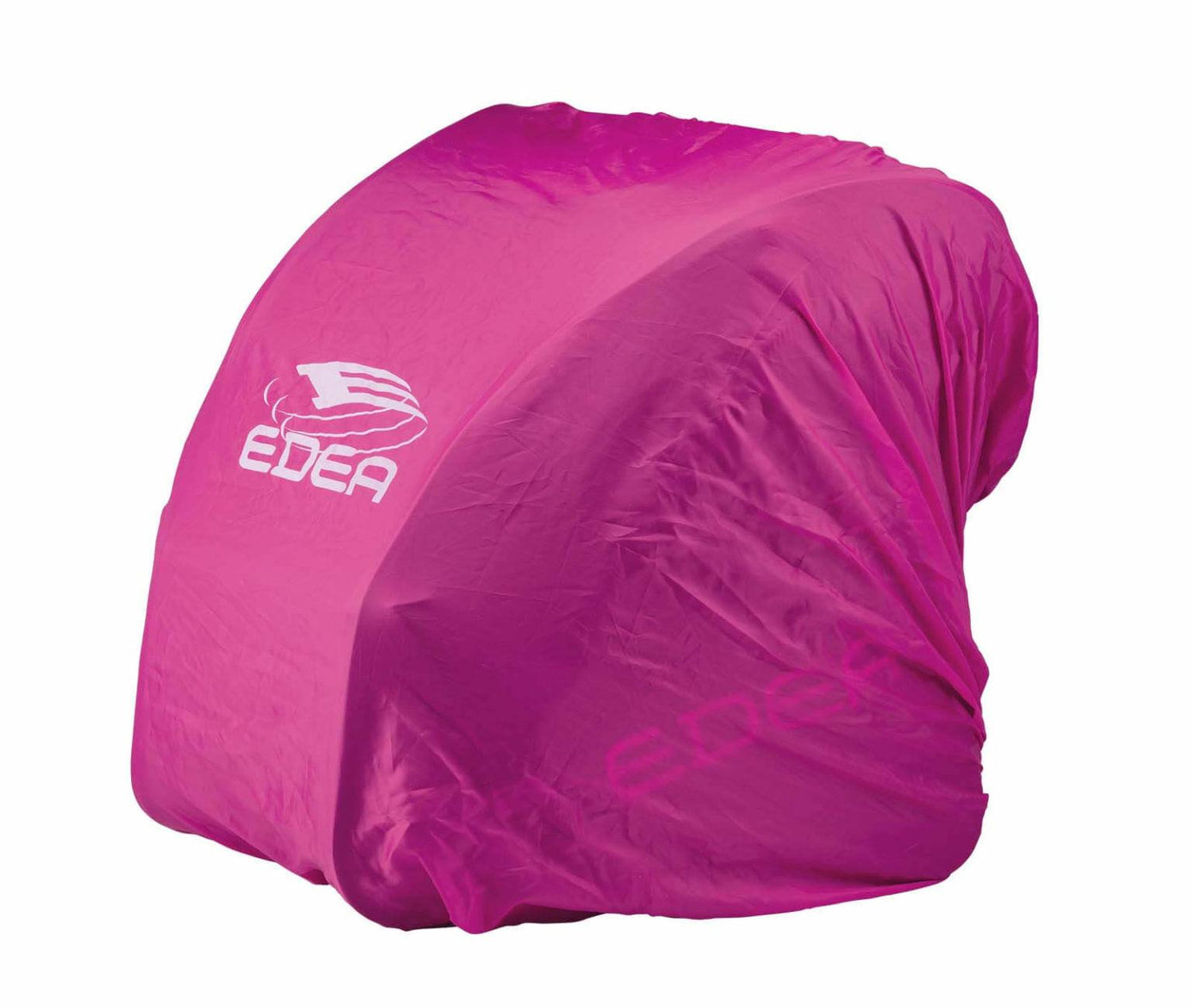 Edea Libra Skate Backpack with protective cover in vibrant pink, featuring an Edea logo.