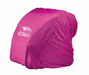Edea Libra Skate Backpack with protective cover in vibrant pink, featuring an Edea logo.