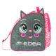 Edea Kitten Skate Bag with cute cat design, durable polyester, moisture-absorbing base, and adjustable strap.