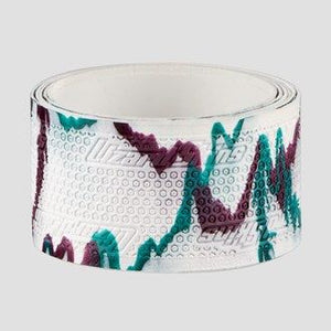 Hockey stick grip tape roll with colorful pattern, 0.5mm thickness, slip-resistant.