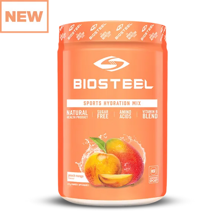 BioSteel Sports Hydration Mix Tub - Peach Mango Flavor, Sugar Free, Natural Ingredients