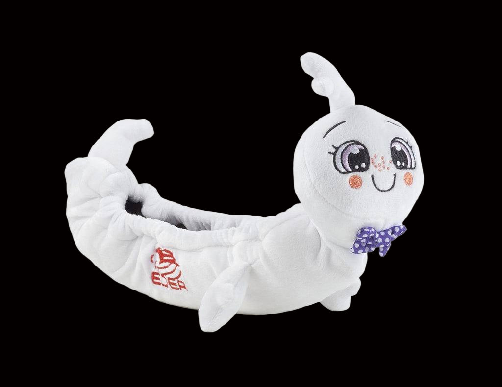 Edea Maxi Blade Buddies plush skate guard with smiley face design.