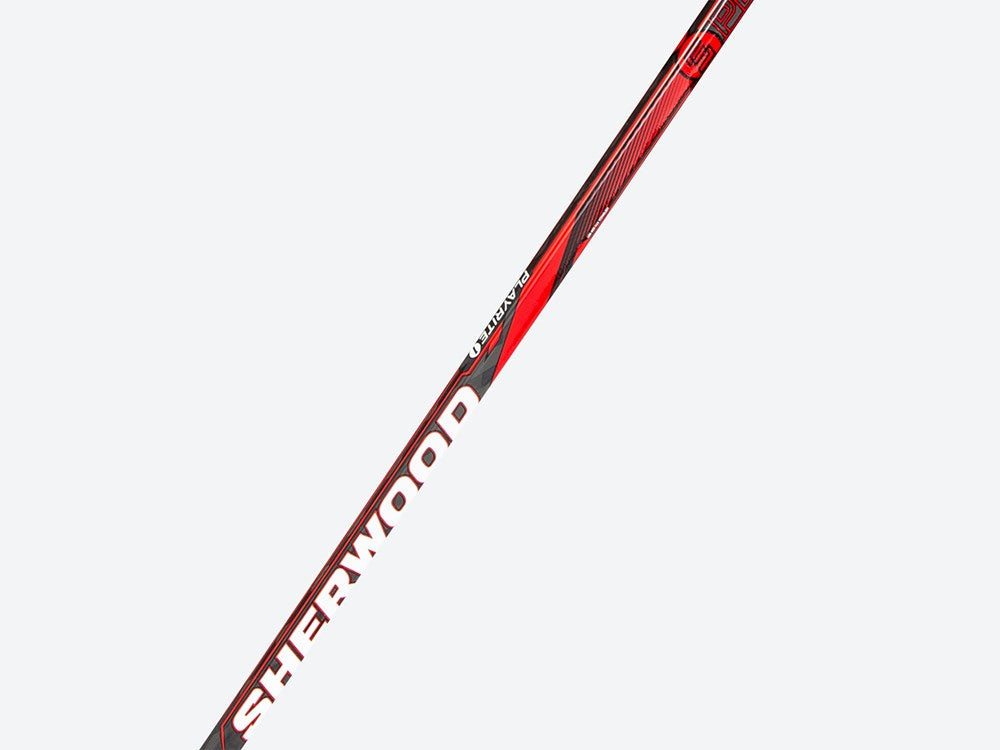 Sherwood Stick Playrite hockey stick for young players, red shaft design.