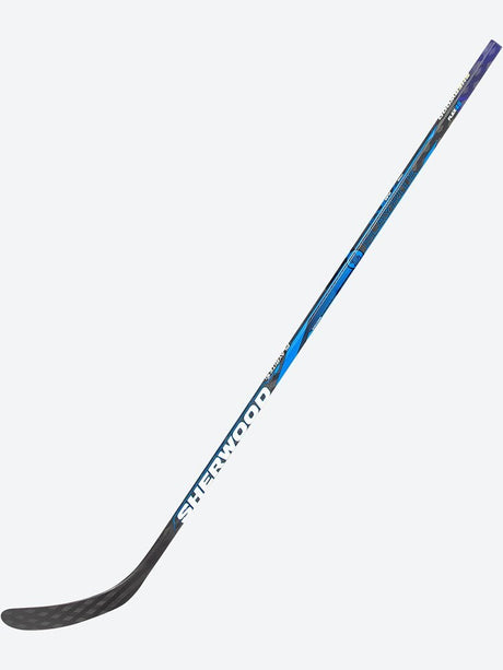 Sherwood Stick Playrite hockey stick for young players, blue and black design.