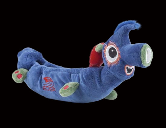 Edea Maxi Blade Buddies plush blade guard in blue with playful design.