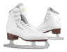 Graf Bolero Figure Ice Skates, white leather, sturdy blades.