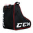 CCM Skate Bag with heavy-duty zip, durable lightweight material, shoulder strap, carry handle, and double-stitched design.