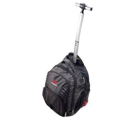 Edea Jacquard Trolley Bag with Italian design, sturdy polyester, and extendable aluminum handle.