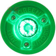 Green Biscuit Alien stick handling training puck with LED light.