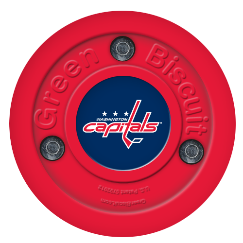 Green Biscuit NHL off-ice training hockey puck for stick handling and passing skills.