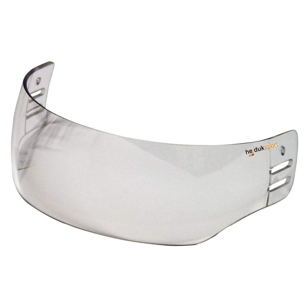 Hejduk Proline MHX Visor, clear, CE certified, universal fit for all ice hockey helmets, includes screws.