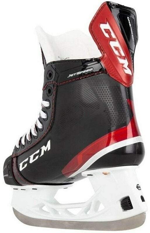 CCM Jetspeed FT475 Ice Hockey Skates with One Piece Boot and Speedblade XS for enhanced performance.